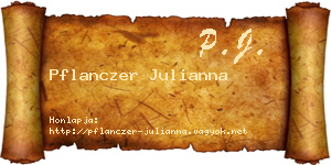 Pflanczer Julianna névjegykártya